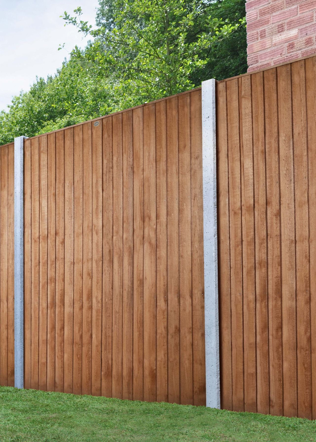 6ftx5ft Dipped Treated Closeboard Fence Panel 5 Pack