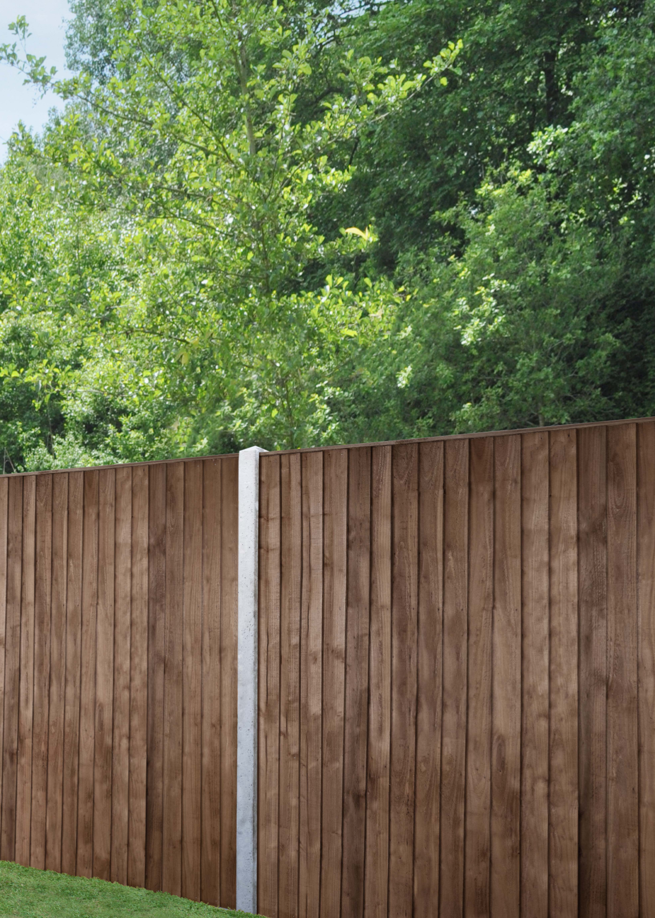 6ftx6ft Brown Pressure Treated Closeboard Fence Panel 4 Pack