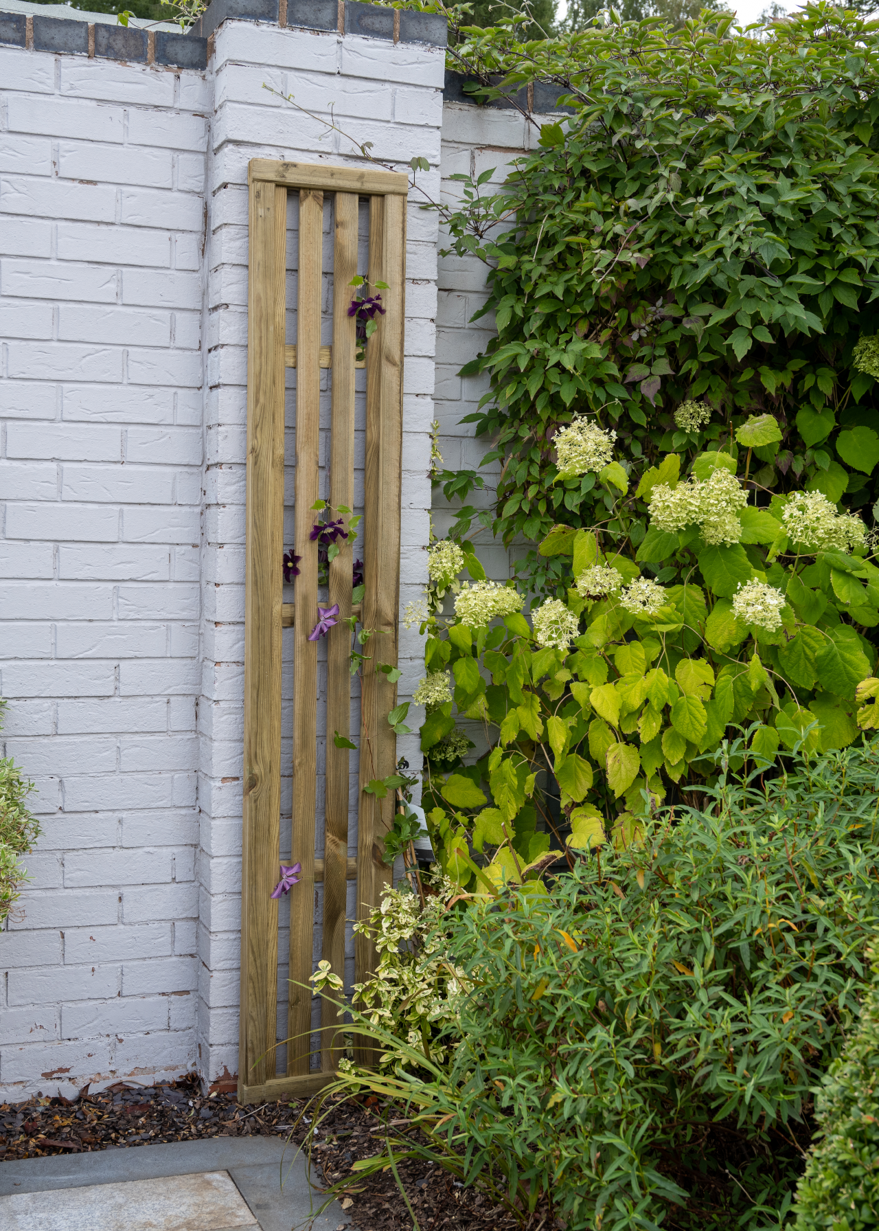 1.8m x 0.3m Pressure Treated Vertical Slatted Screen 3 Pack