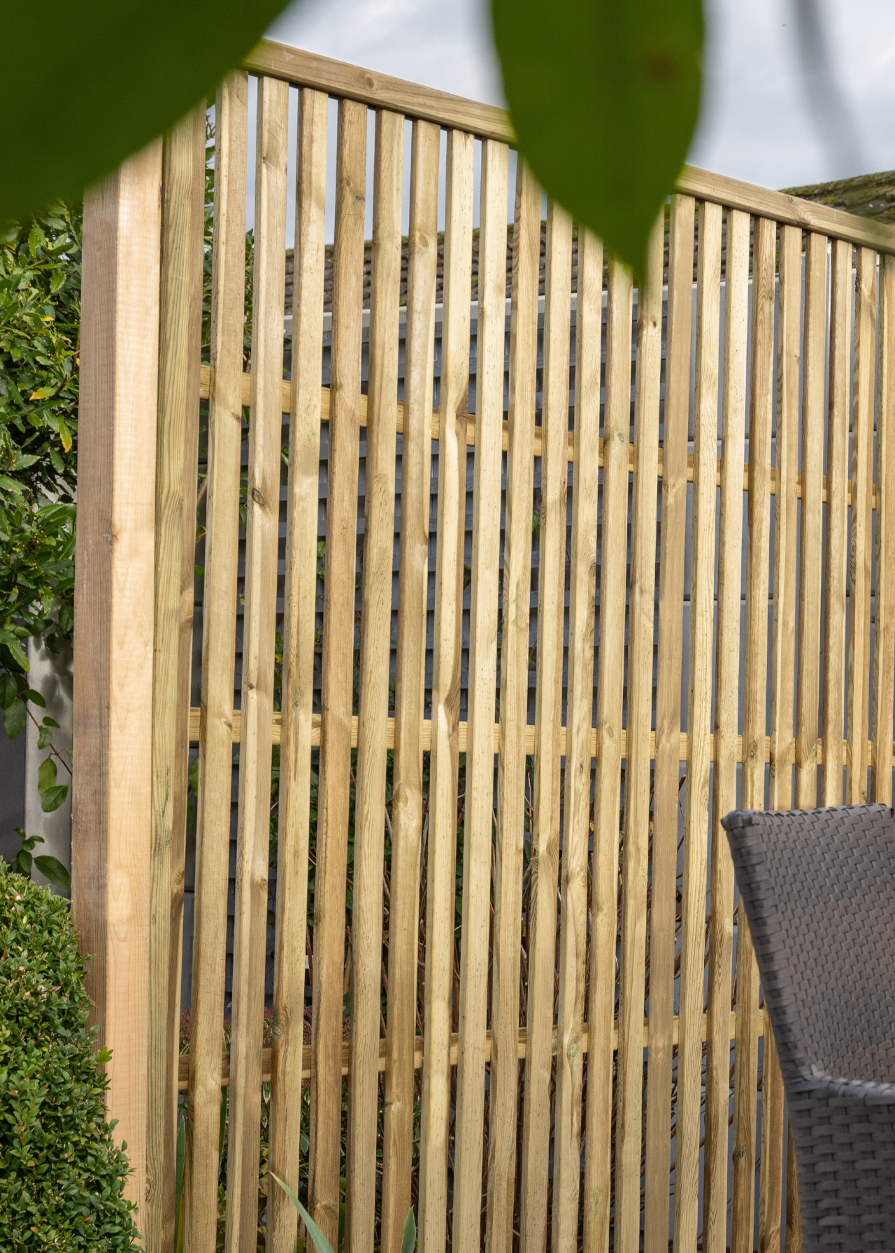 1.8m x 1.8m Pressure Treated Vertical Slatted Screen 3 Pack