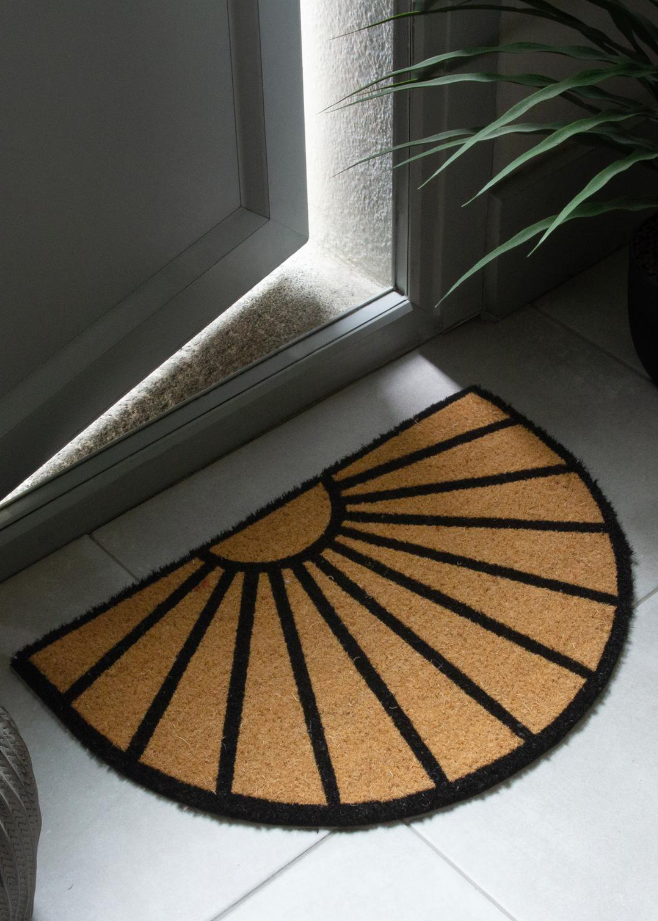 Sun Half-Moon Coir Doormat