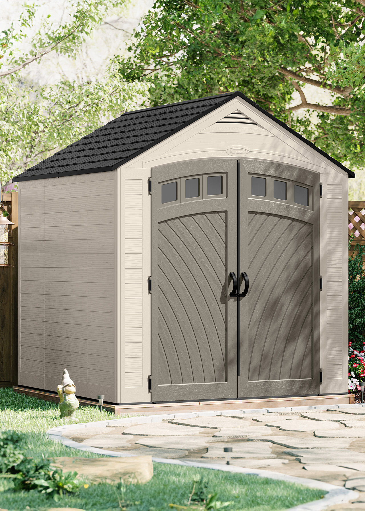 Suncast Vista 7x7 Plastic Garden Shed (Installed)