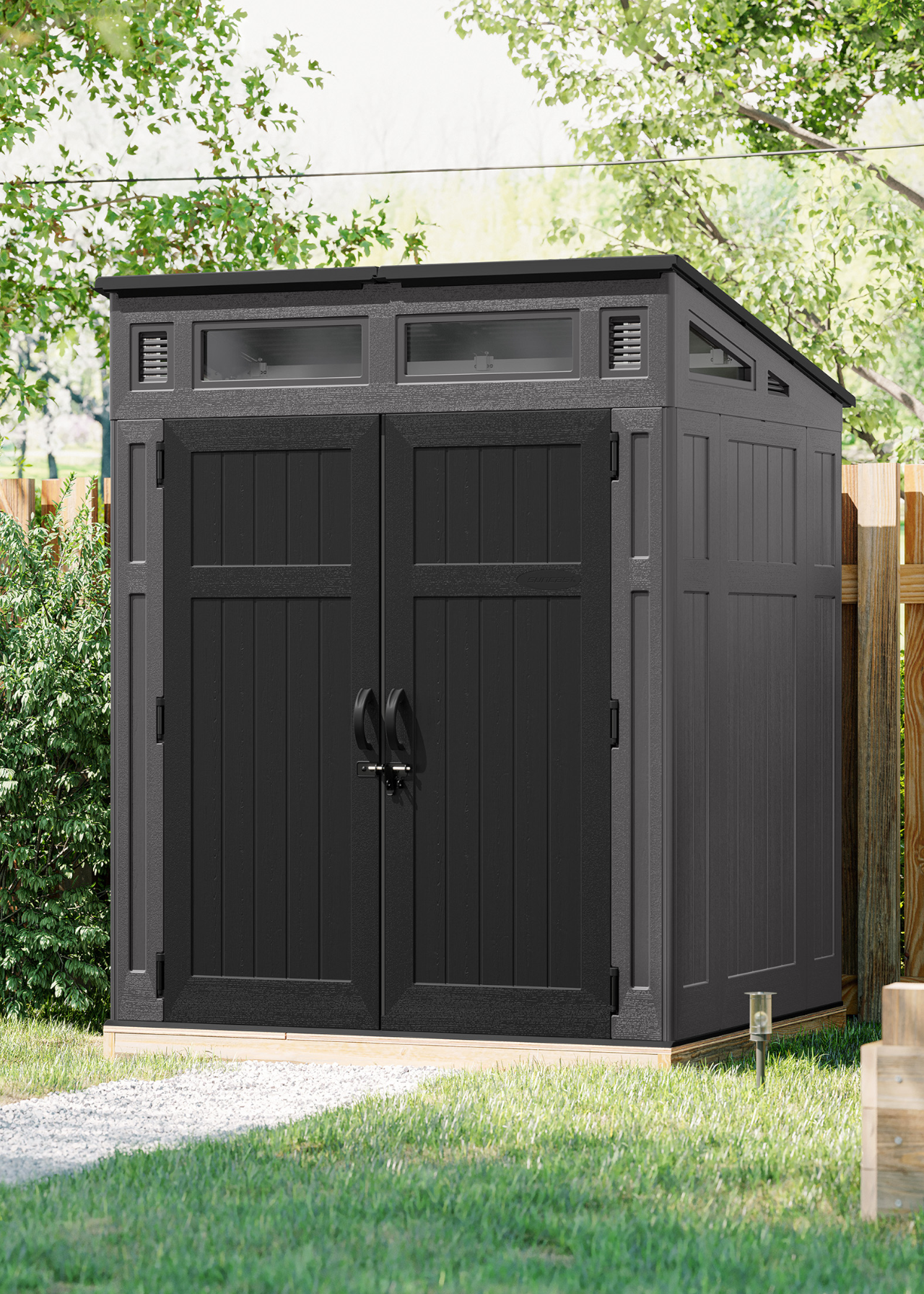 Suncast Modernist 6x5 Plastic Garden Shed (Installed)