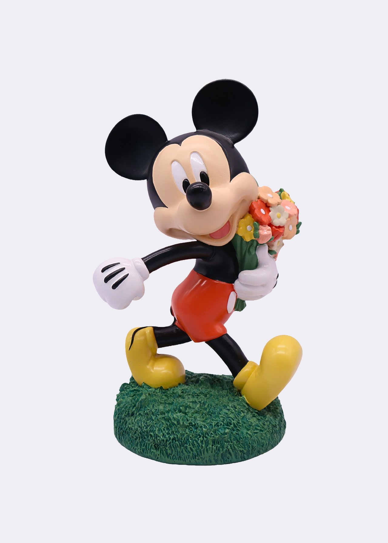 Disney Mickey Mouse With Flowers Garden Statue