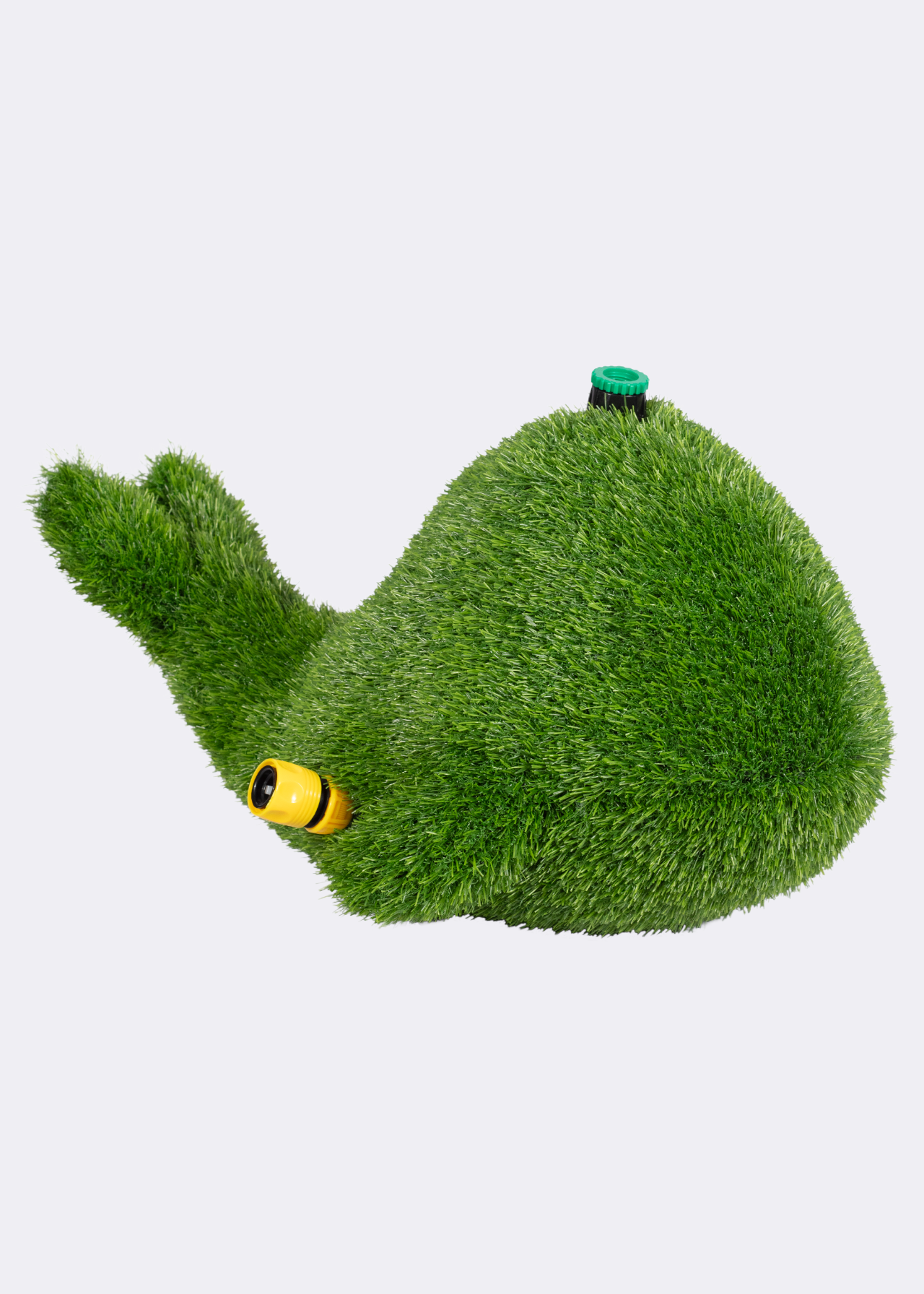 Spraying Whale Artificial Grass Garden Statue 30cm