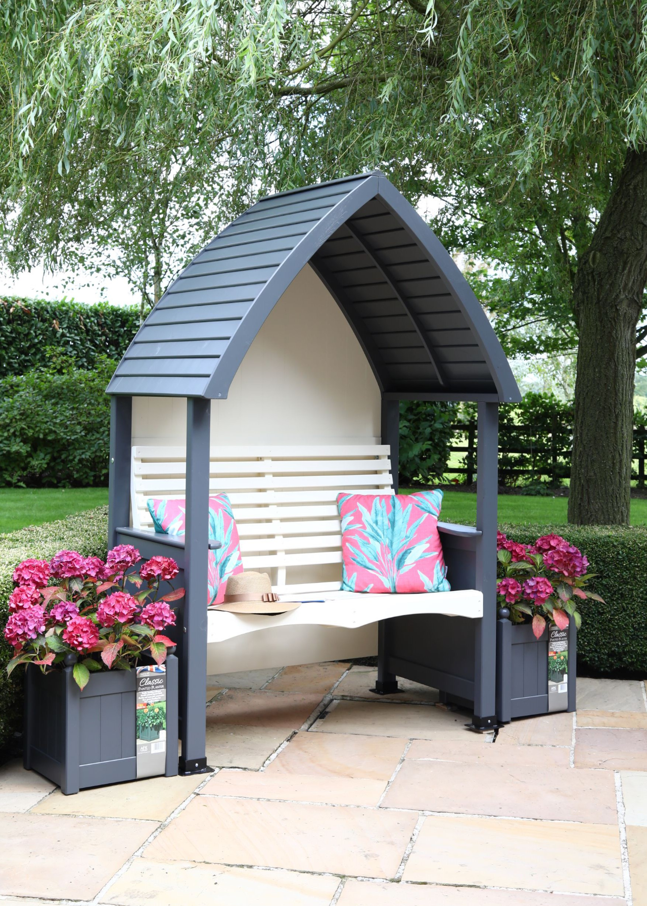 Charcoal & Cream Cottage Arbour