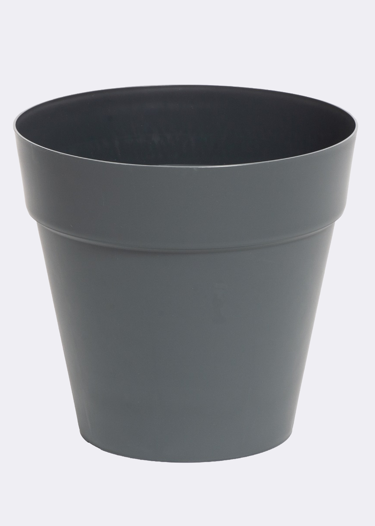 Soho Round Plastic Plant Pot 21cm Grey