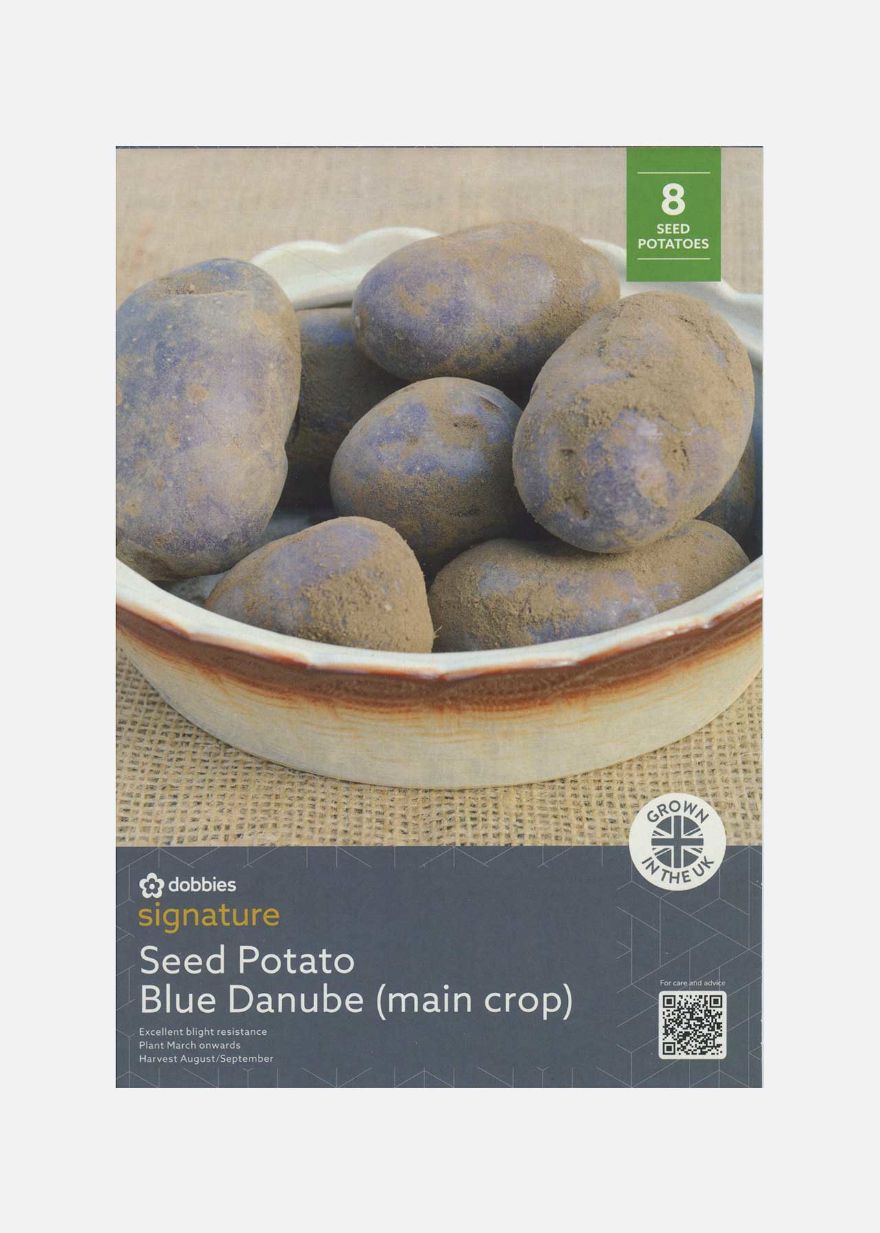 Seed Potato Blue Danube (Main Crop) Pack of 8