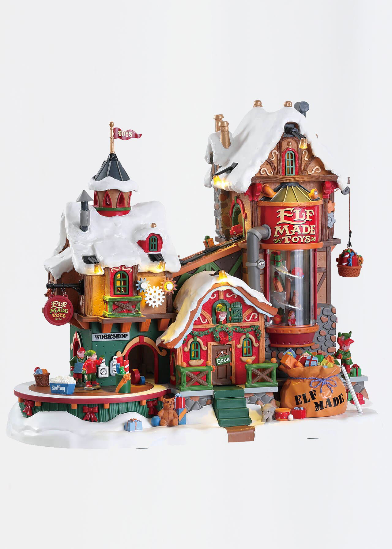 Lemax Elf Made Toy Factory Animated Model