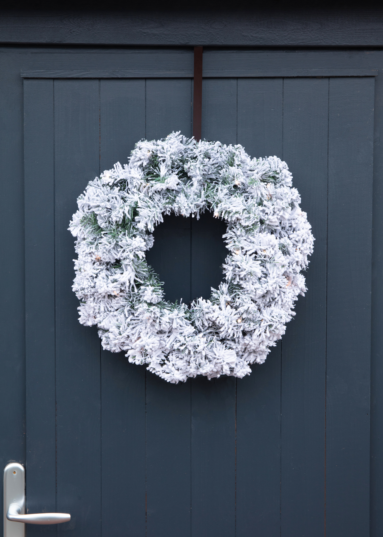 Frosted Pre-Lit Imperial Artificial Wreath 50cm