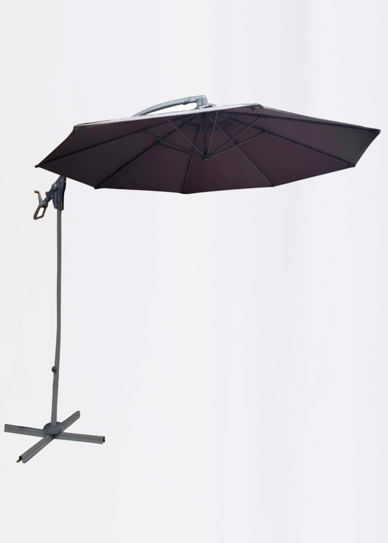 3m Brompton Round Overhanging Parasol Set