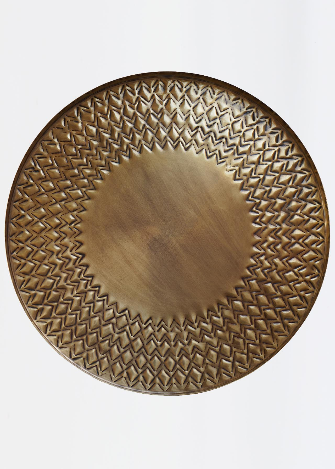Solis Embossed Tray 20cm Gold
