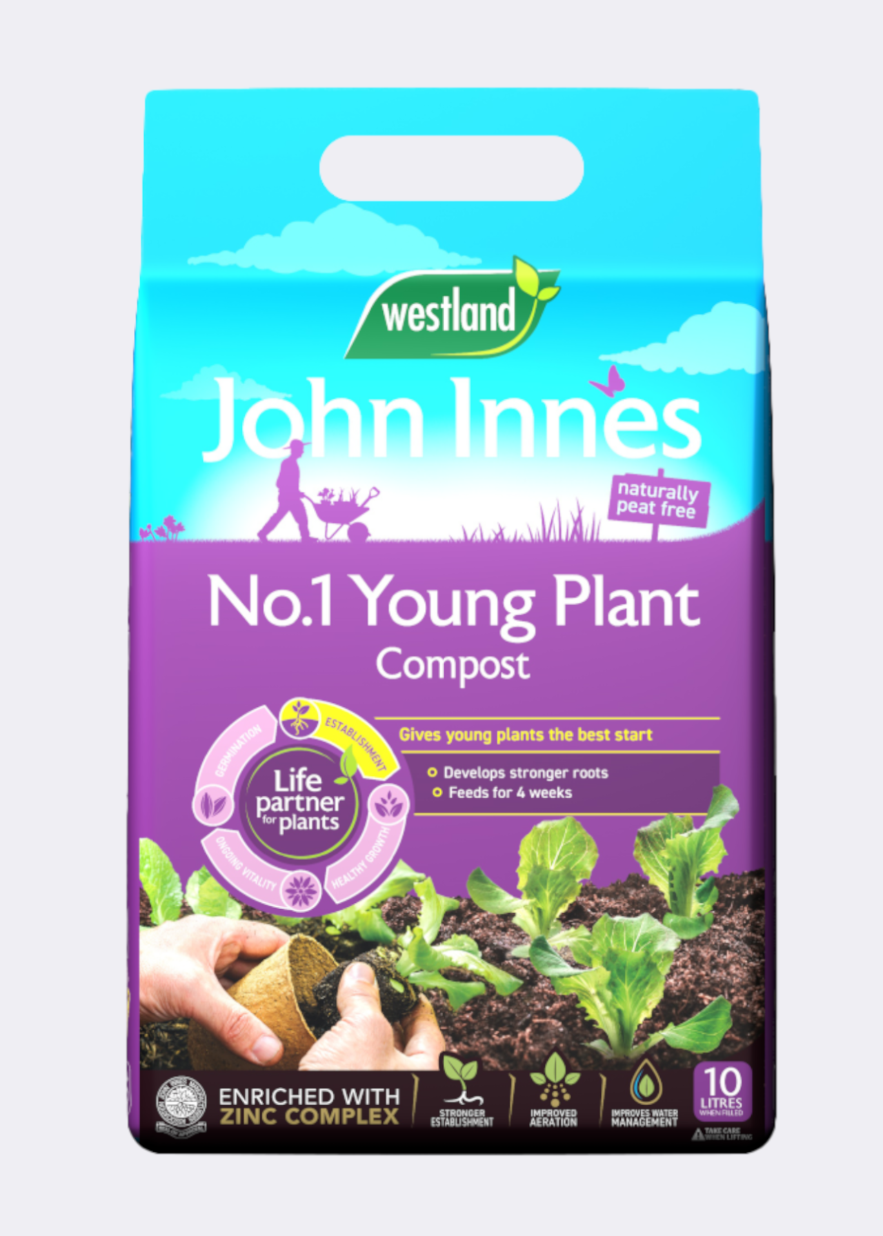 10L John Innes Peat Free No.1 Young Plant Compost