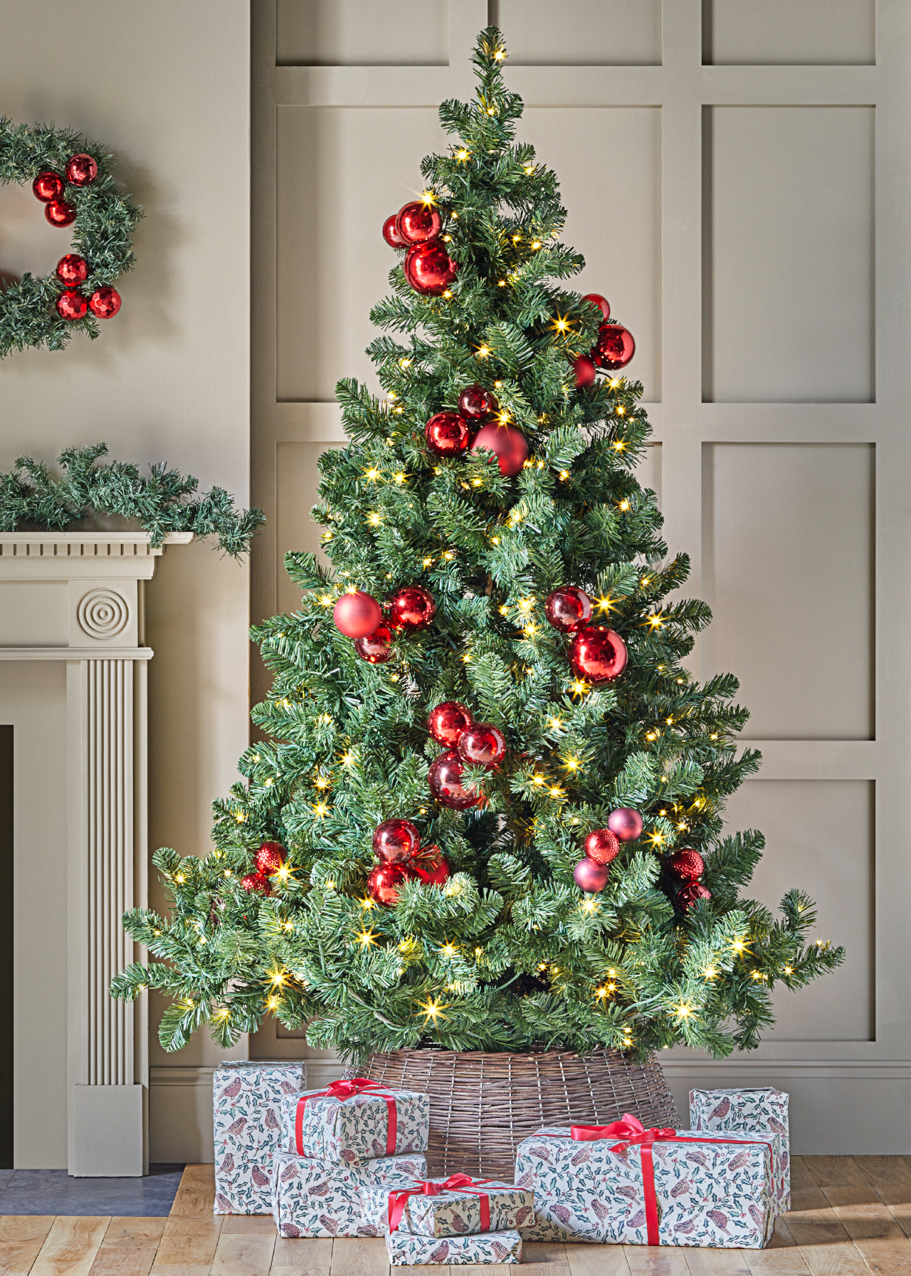 7ft Imperial Green Pre-Lit Artificial Christmas Tree