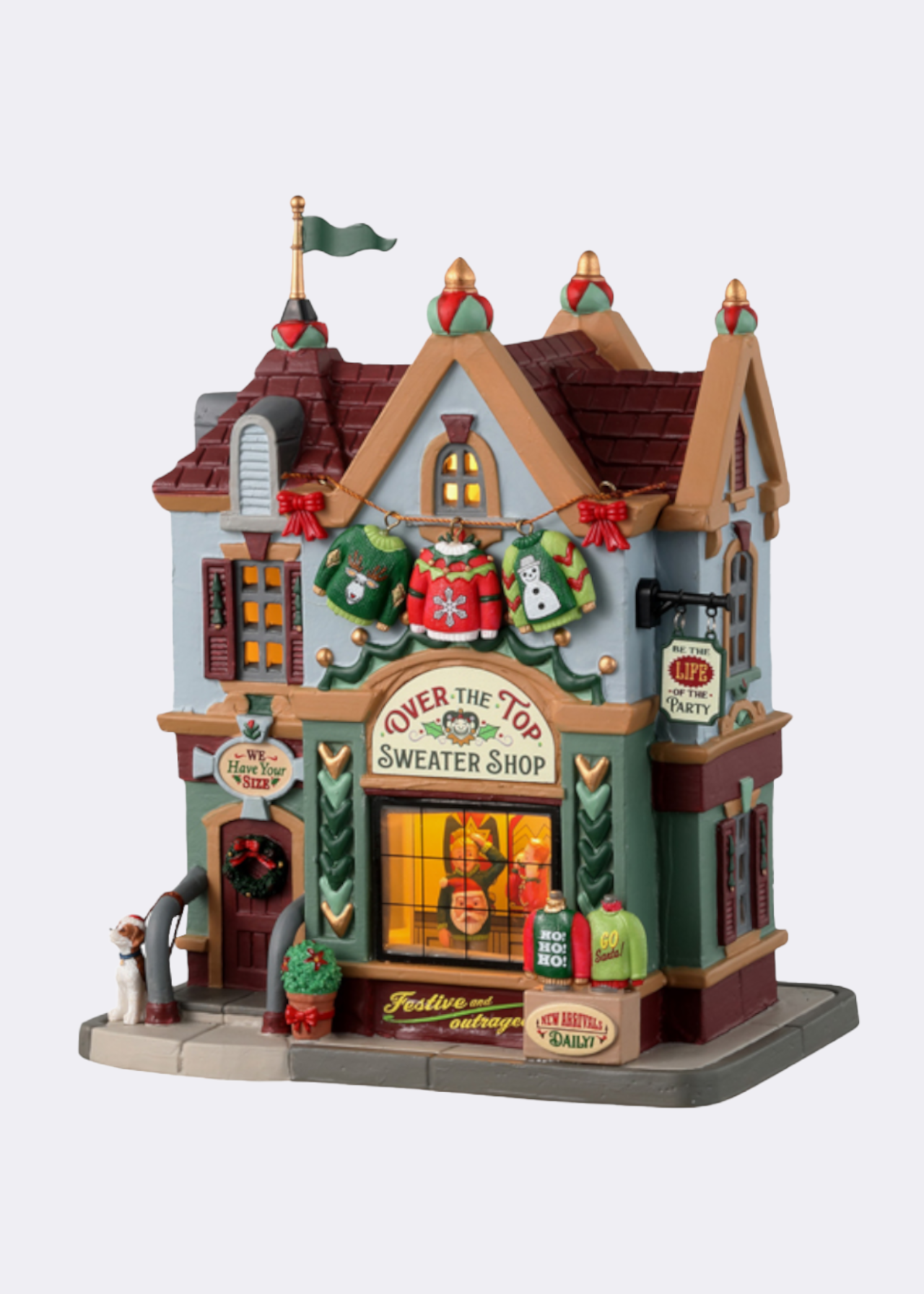 Lemax Over The Top Sweater Shop Light-Up Model