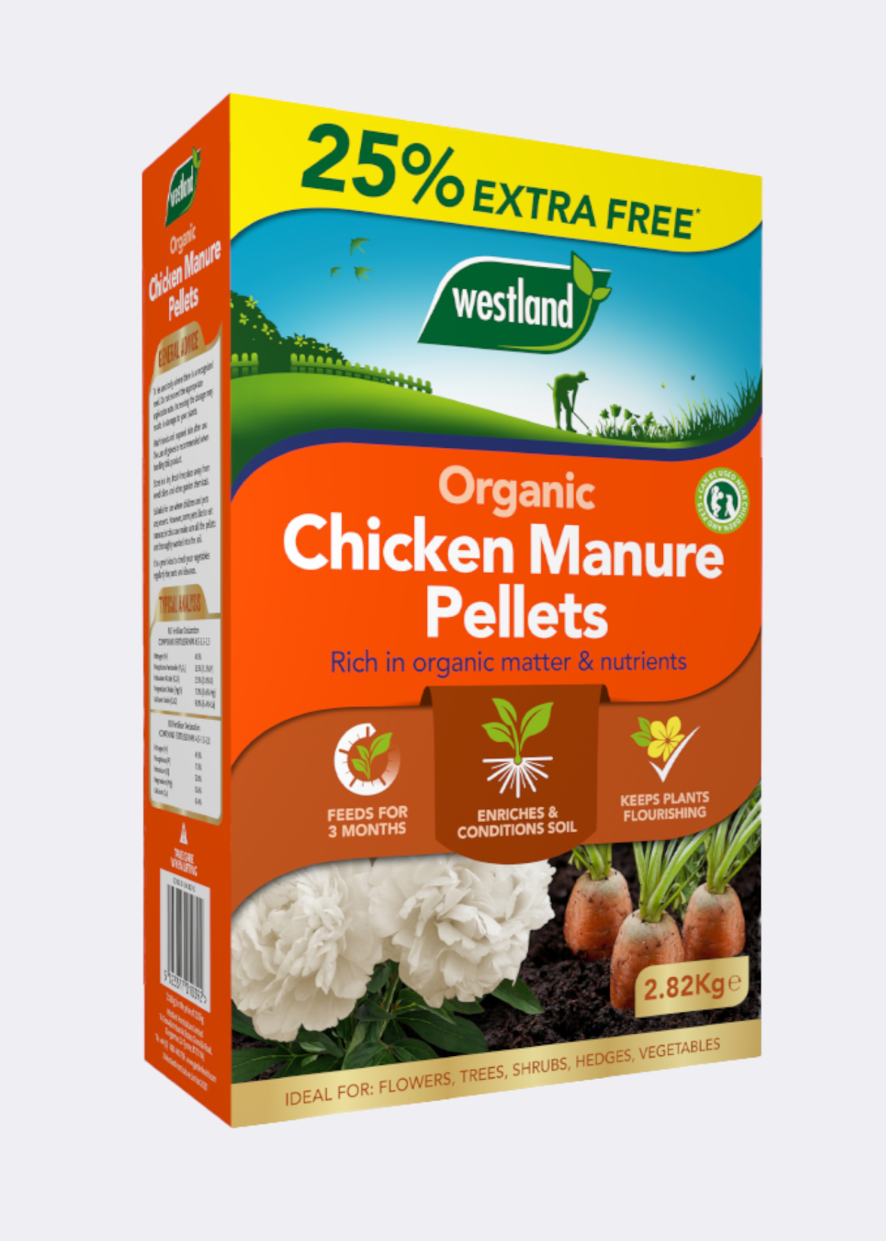 Organic Chicken Manure Pellets 2.25kg +25% Extra Free