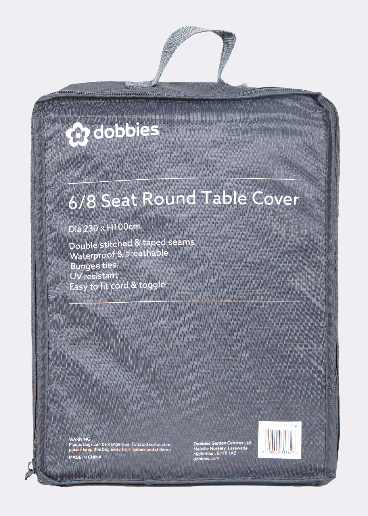 Dobbies 6/8 Seat Round Table Furniture Cover