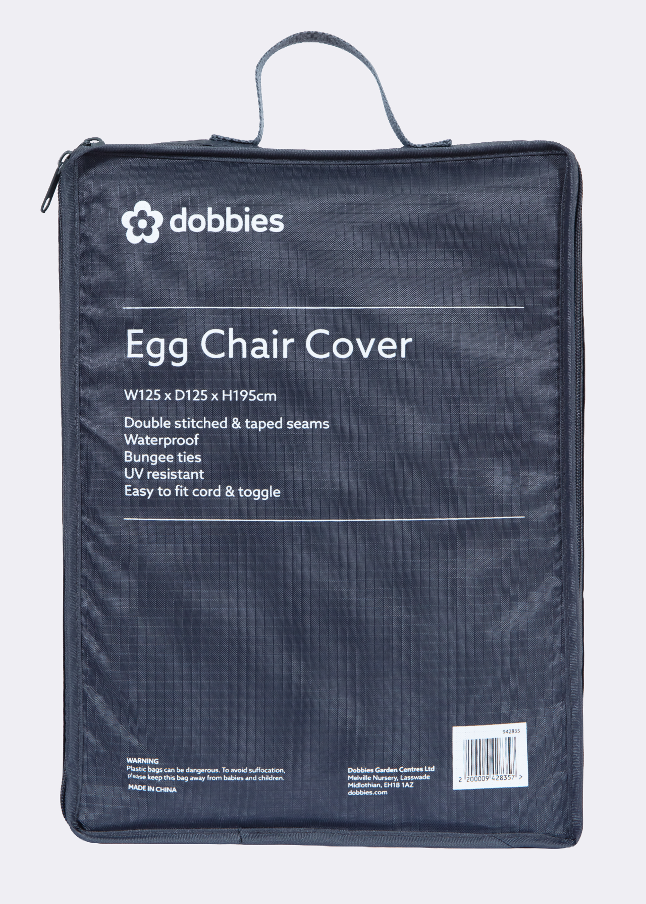 Dobbies Egg Chair Cover Grey