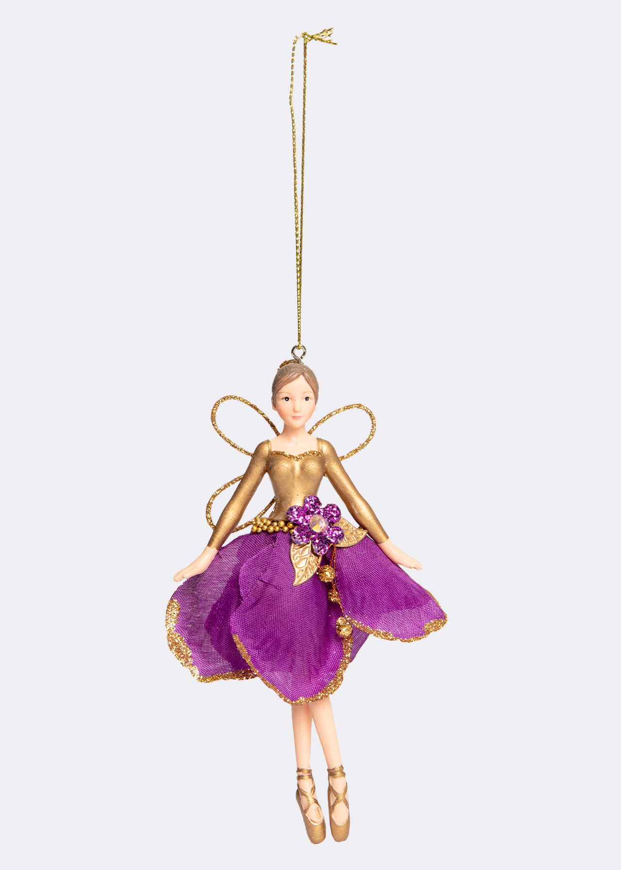 Flower Dress Fairy Purple Resin Hanging Decorations