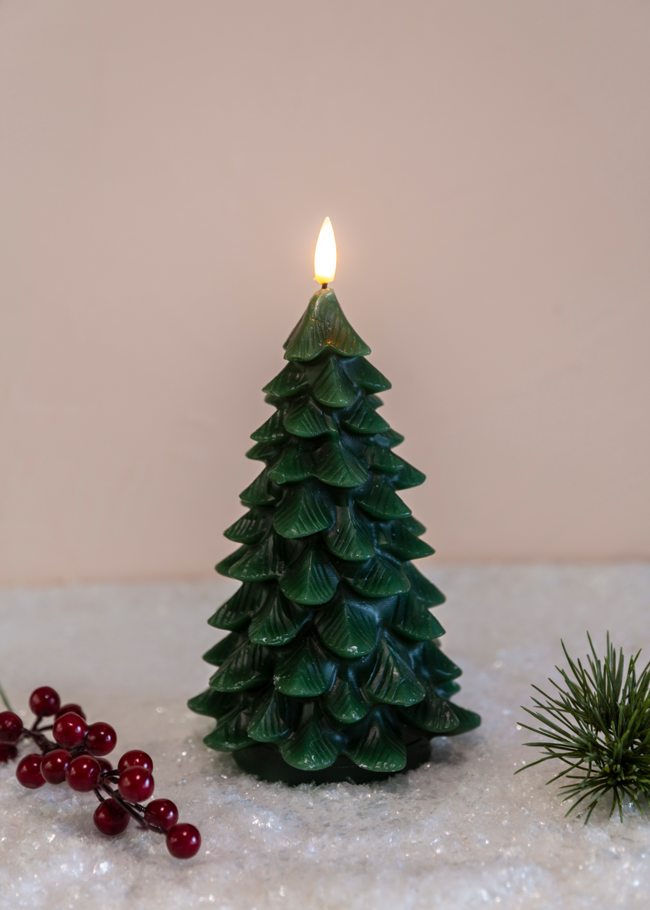 Green Tree Shaped Candle 22cm