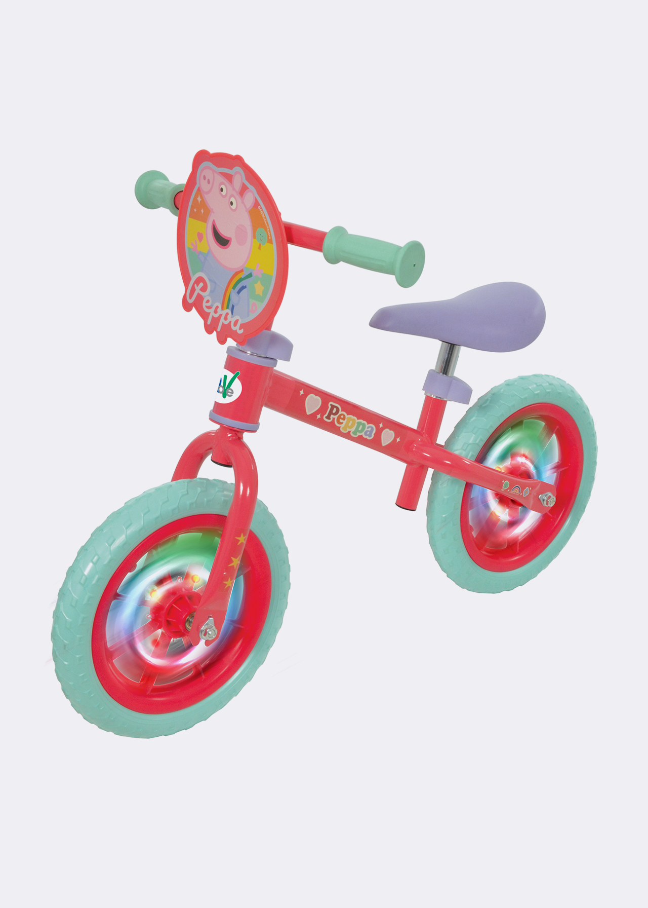 MoVe Peppa Pig 12" Balance Bike with Light Up Wheels