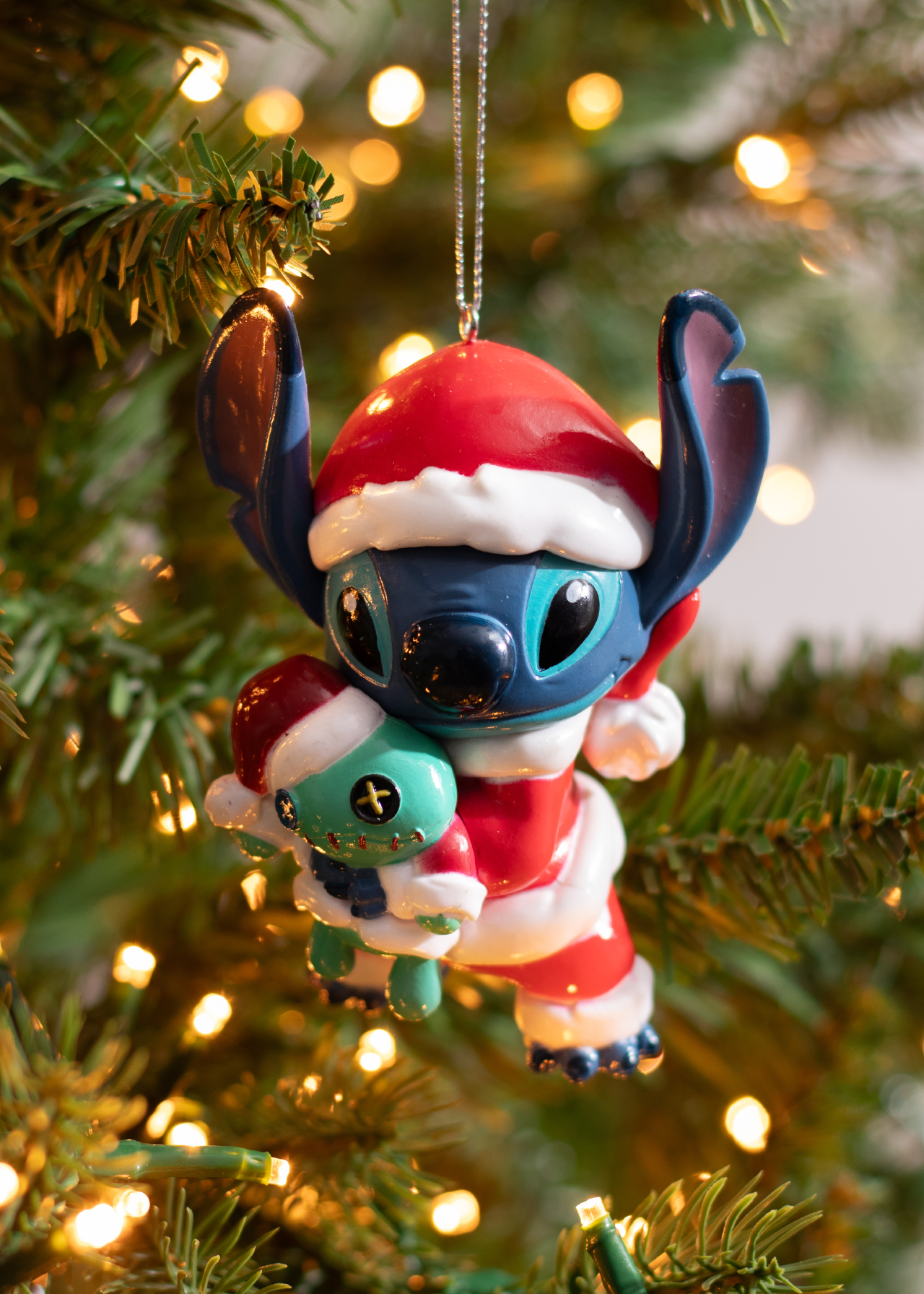 Disney 3D Santa Stitch with Scrump Toy Hanging Ornament
