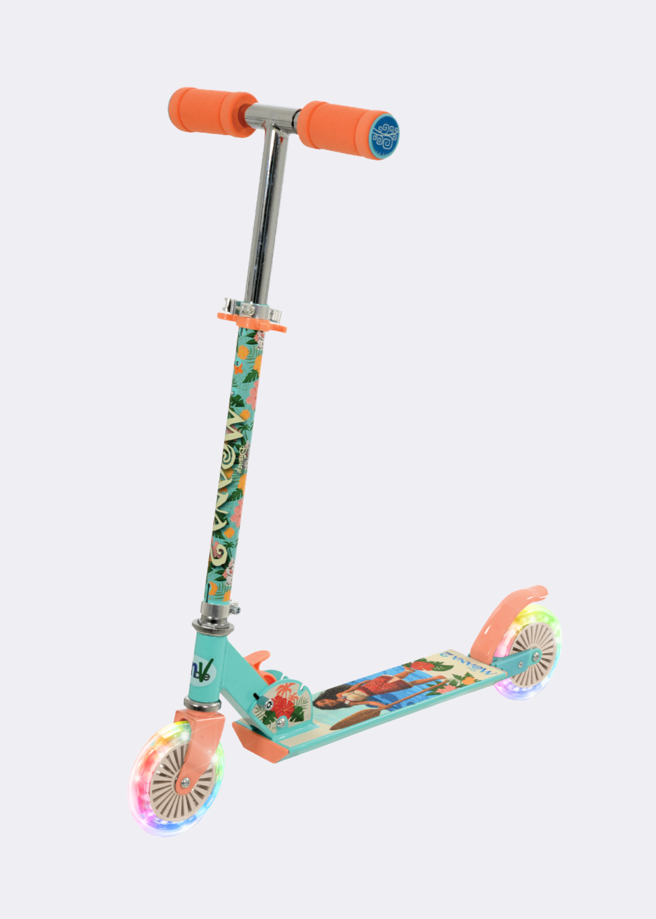 MoVe Moana 2 Folding Inline Scooter with Light Up Wheels