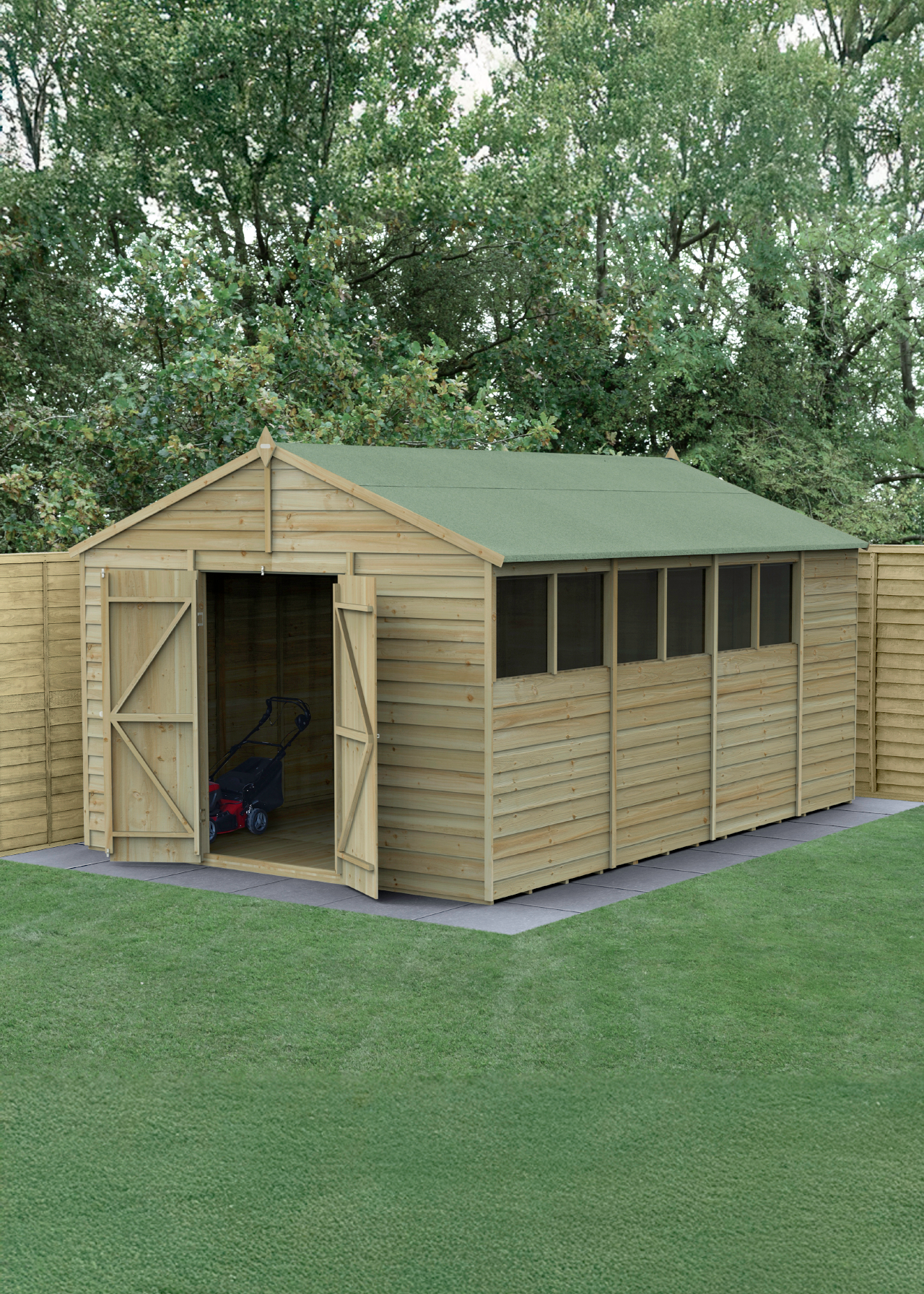 4LIFE Apex Shed 10x15 With Double Door & 6 Windows