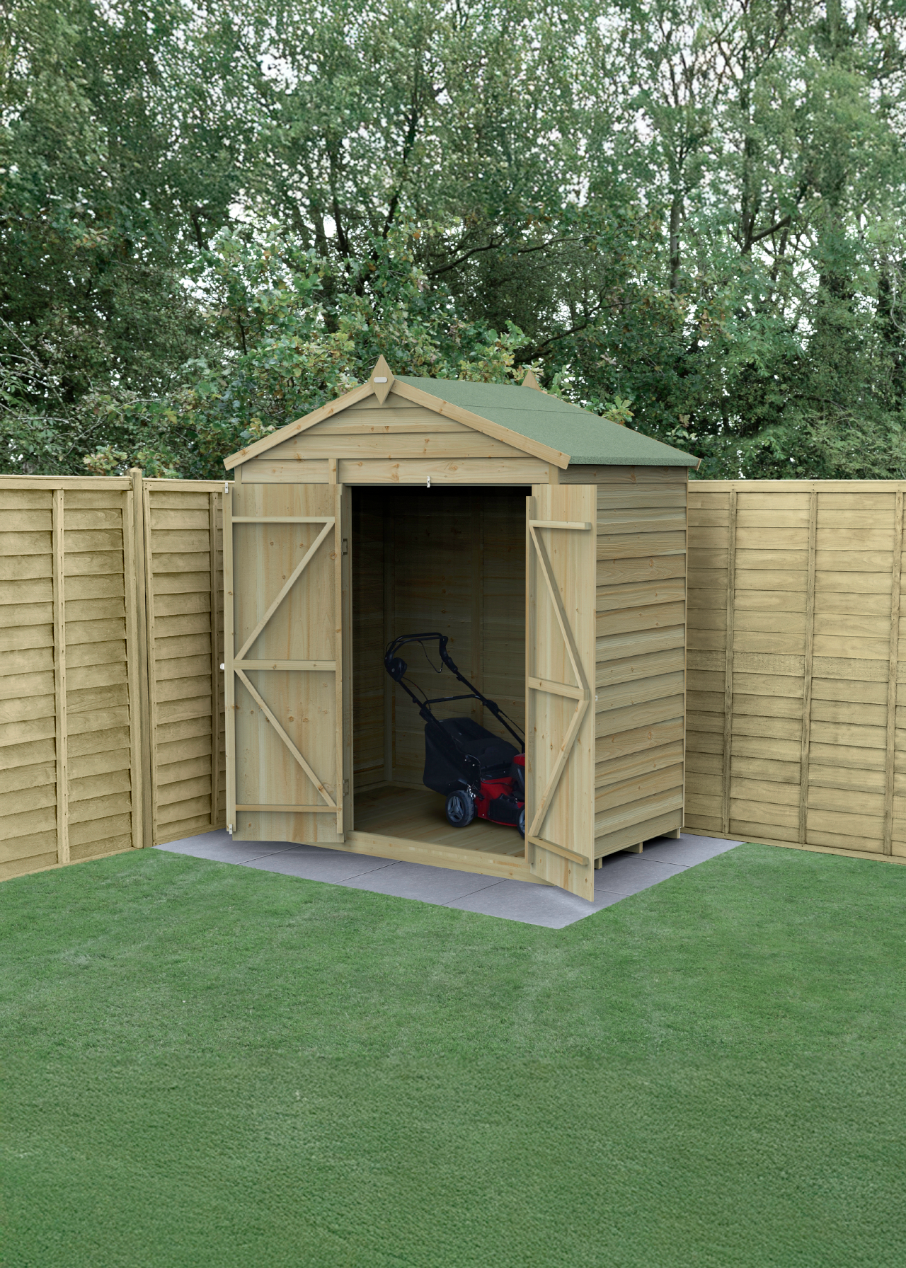 4LIFE Apex Shed 6x4 With Double Door (Installed)