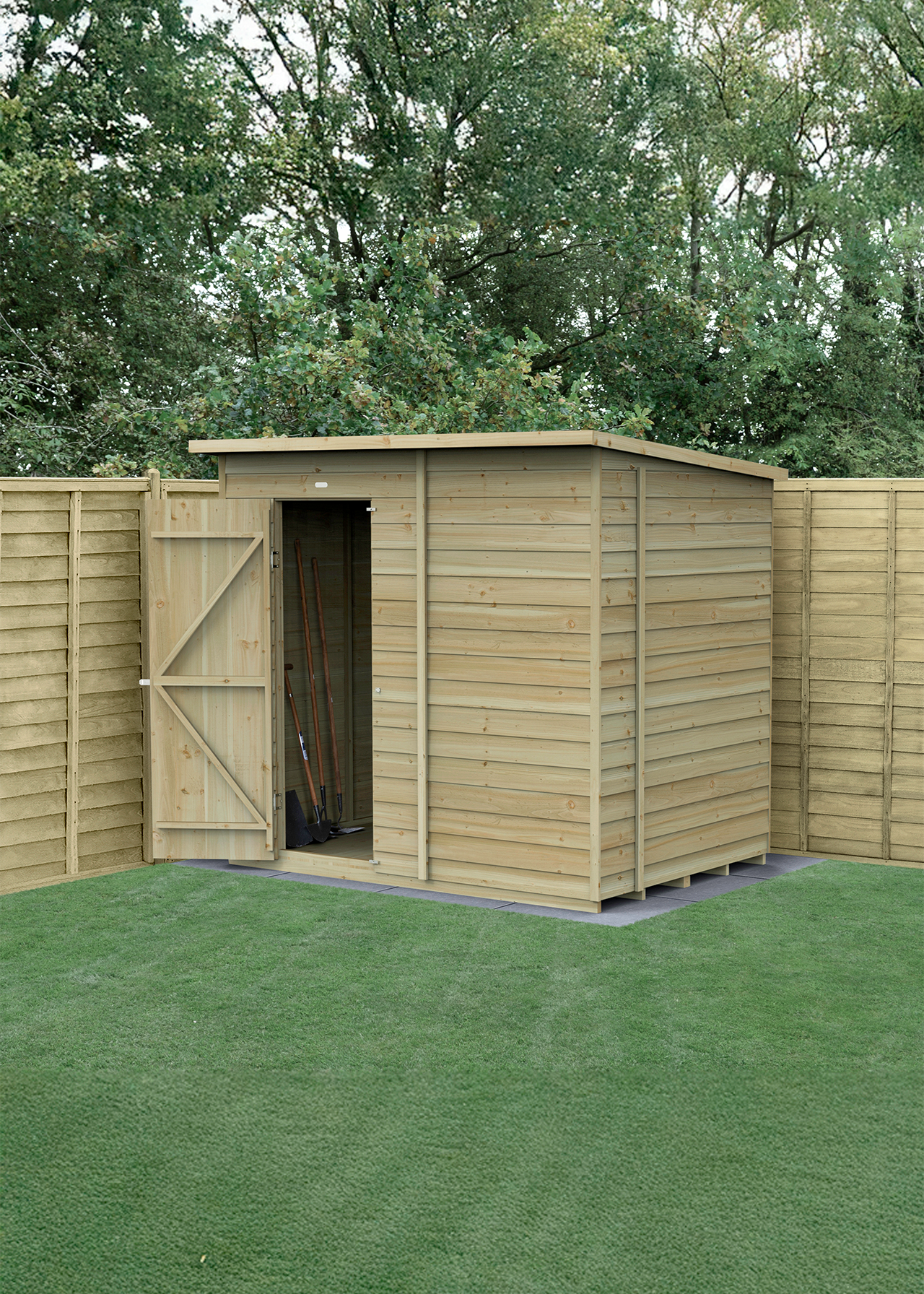 4LIFE Pent Shed 7x5 With Single Door (Installed)