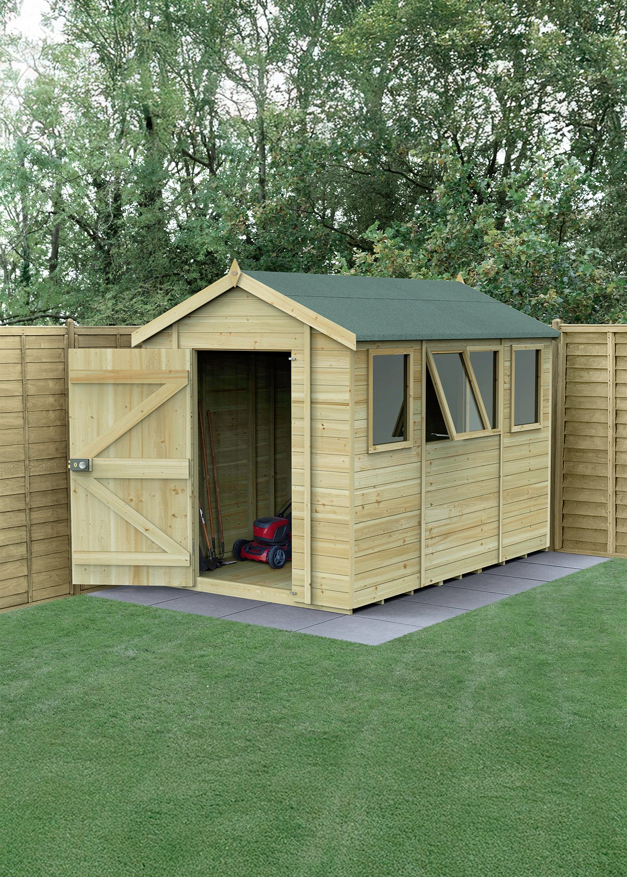 Timberdale 10x6 Apex Shed With 4 Windows