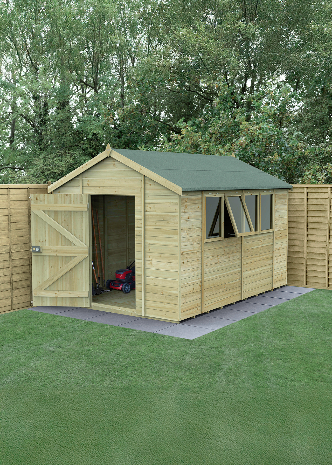 Timberdale 12x8 Apex Shed With 4 Windows