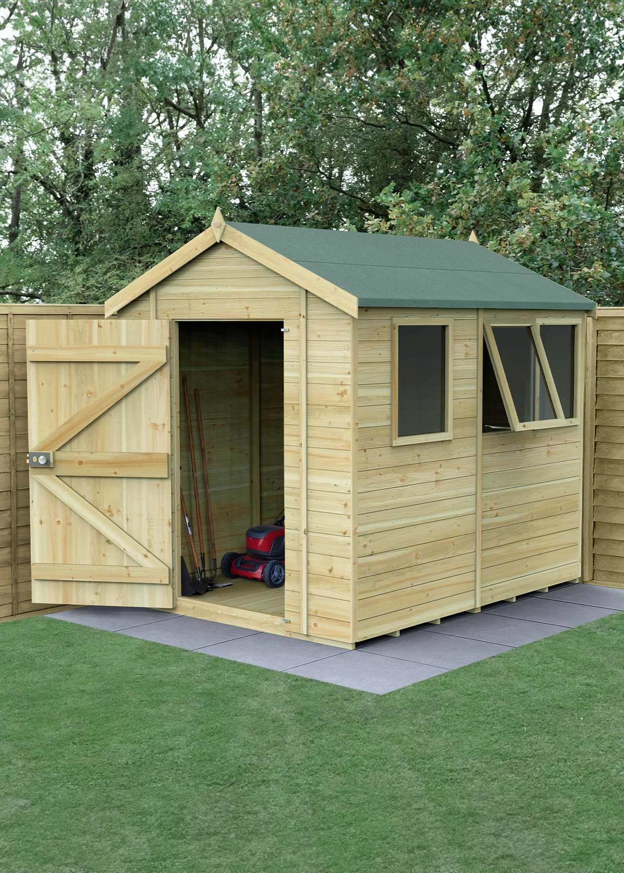 Timberdale 8x6 Apex Shed With Three Windows