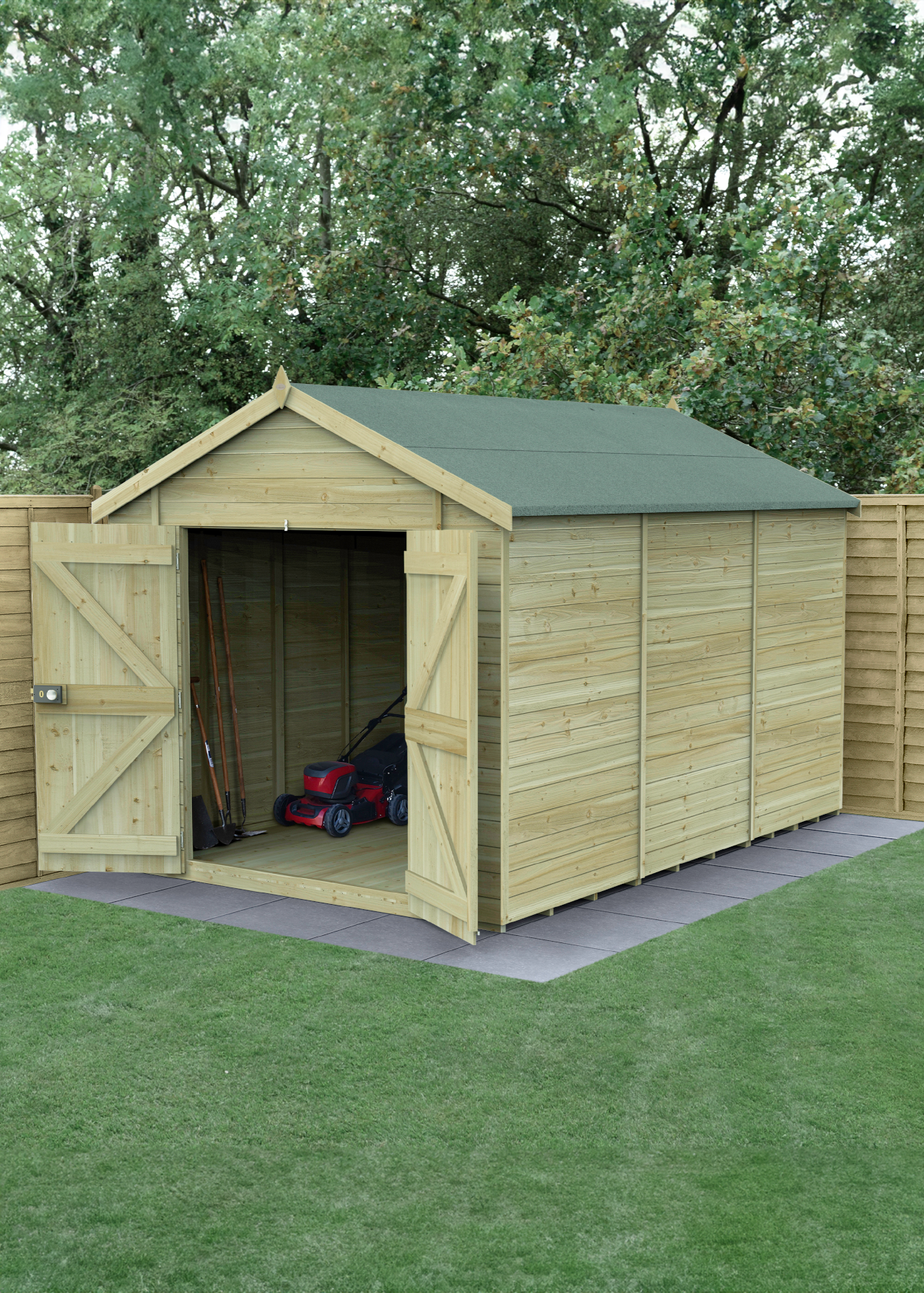 Timberdale 12x8 Apex Shed With Double Door