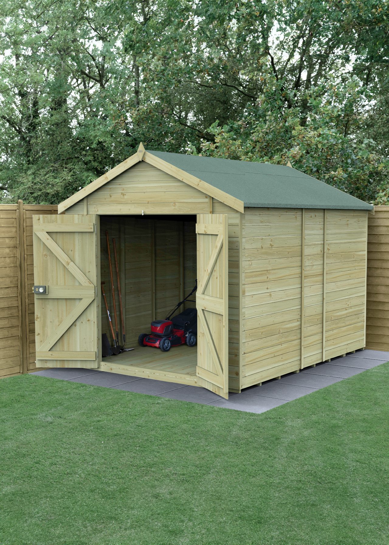 Timberdale 10x8 Apex Shed With Double Door