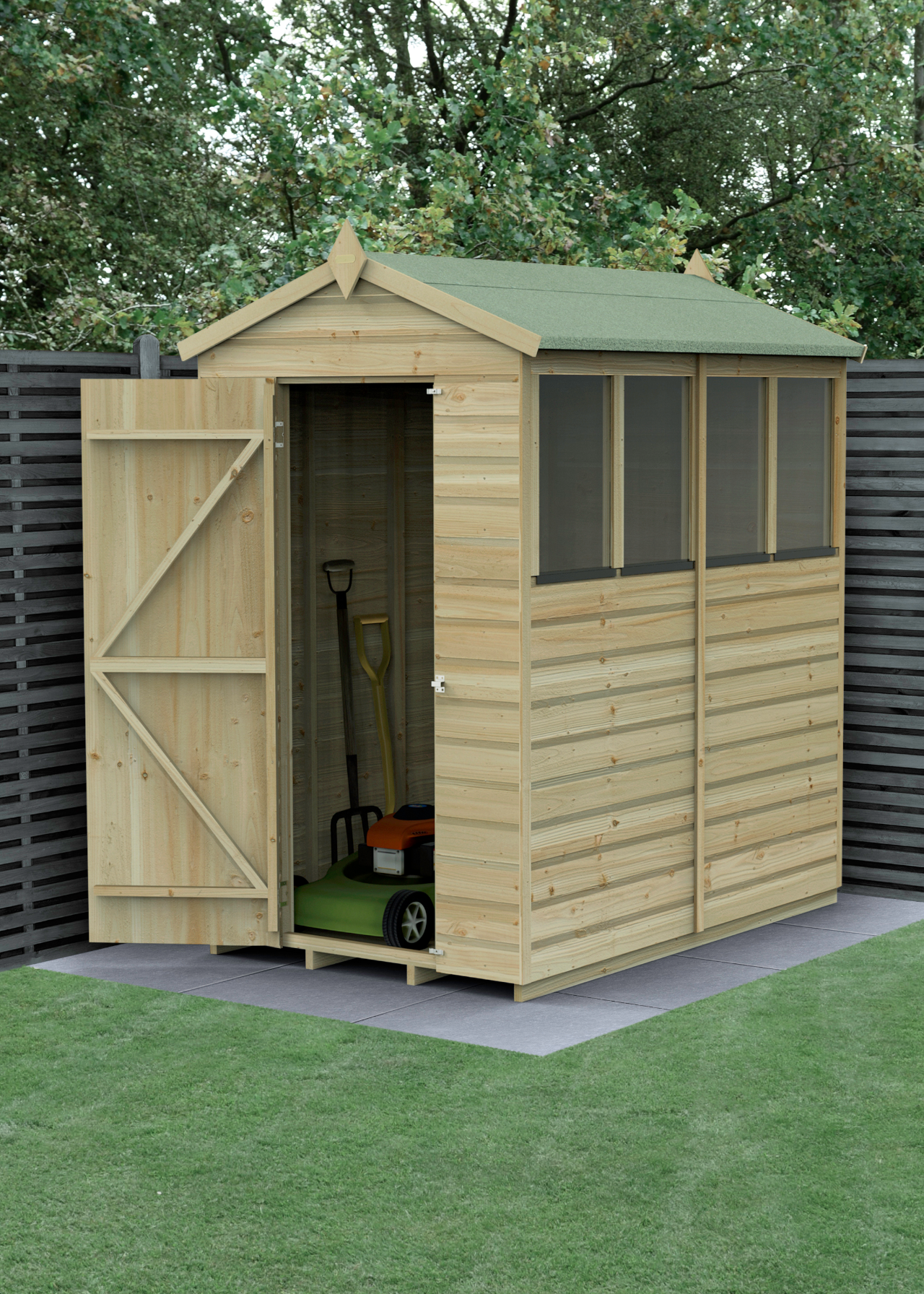 Beckwood 4x6 Apex Shed With 4 Windows