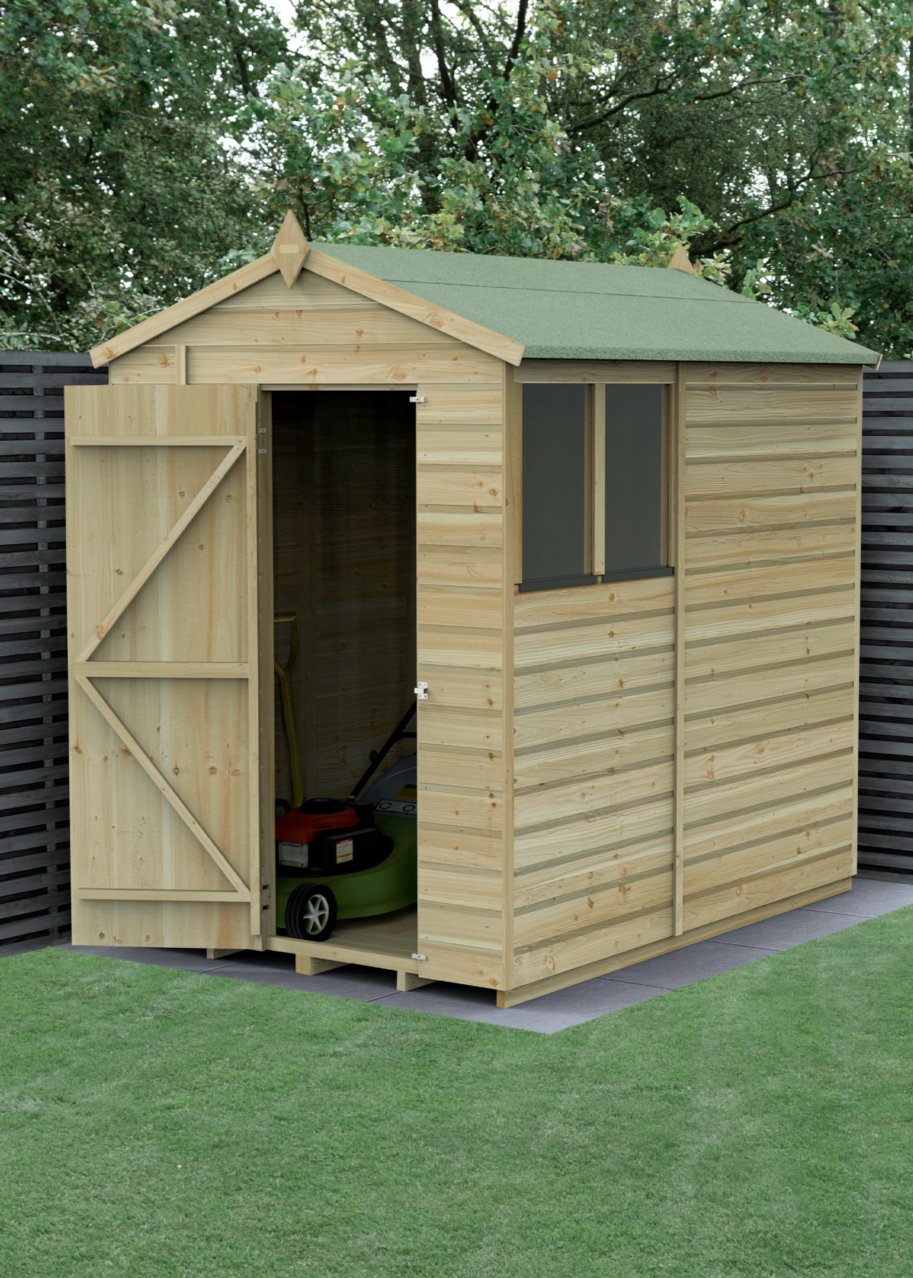 Beckwood 5x7 Apex Shed With 2 Windows (Installed)