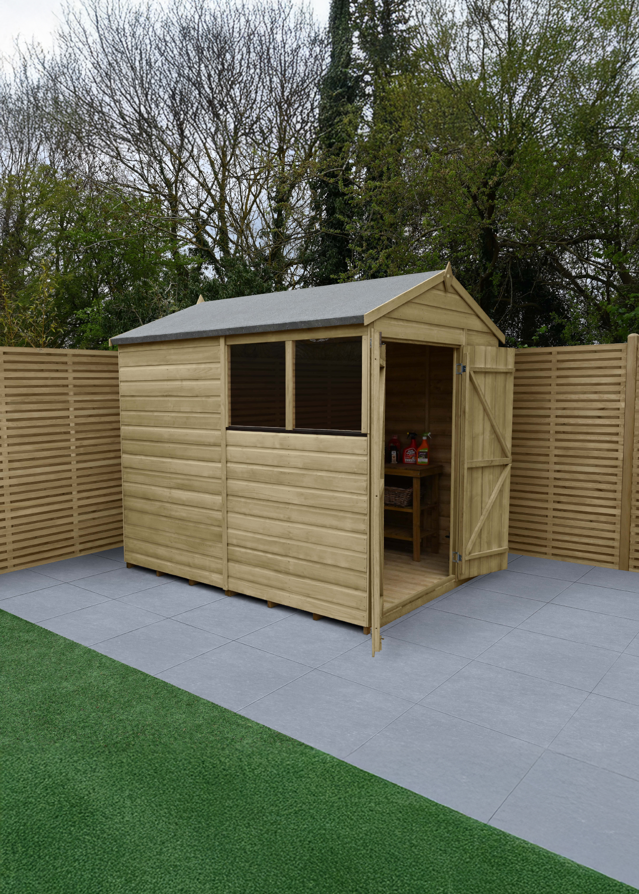 Beckwood 6x8 Apex Shed With Doors & 2 Windows (Installed)