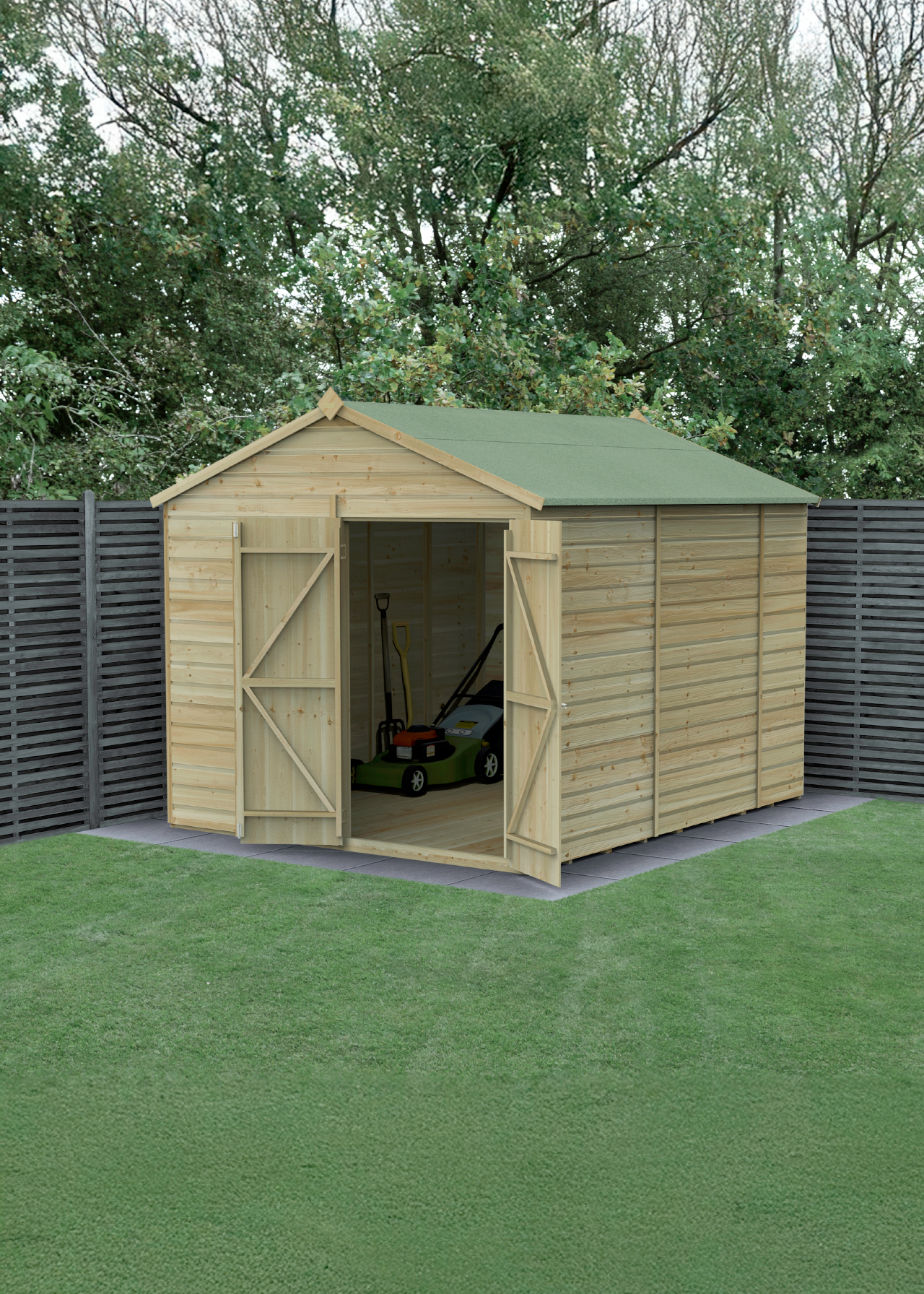 Beckwood 8x10 Apex Shed With Double Door (Installed)