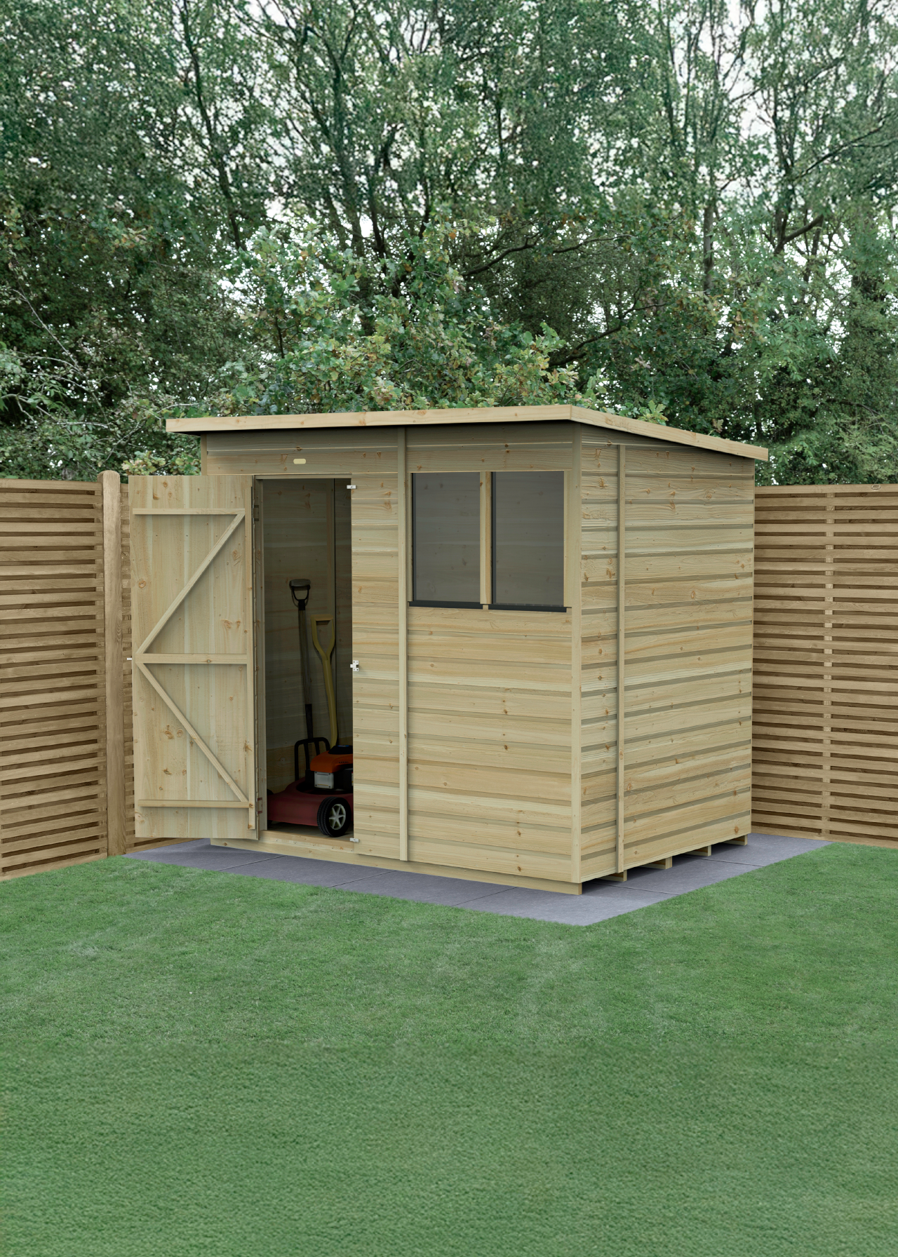 Beckwood 7x5 Pent Shed With 2 Windows (Installed)