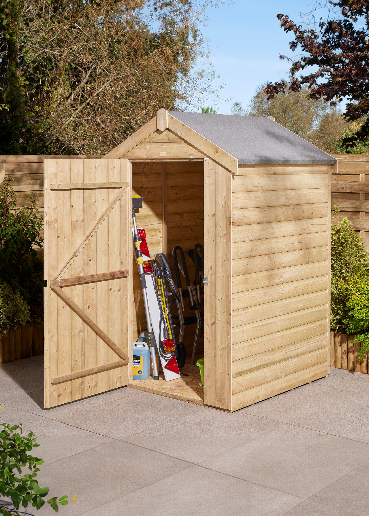 4x4 Shiplap Apex Shed With Single Door