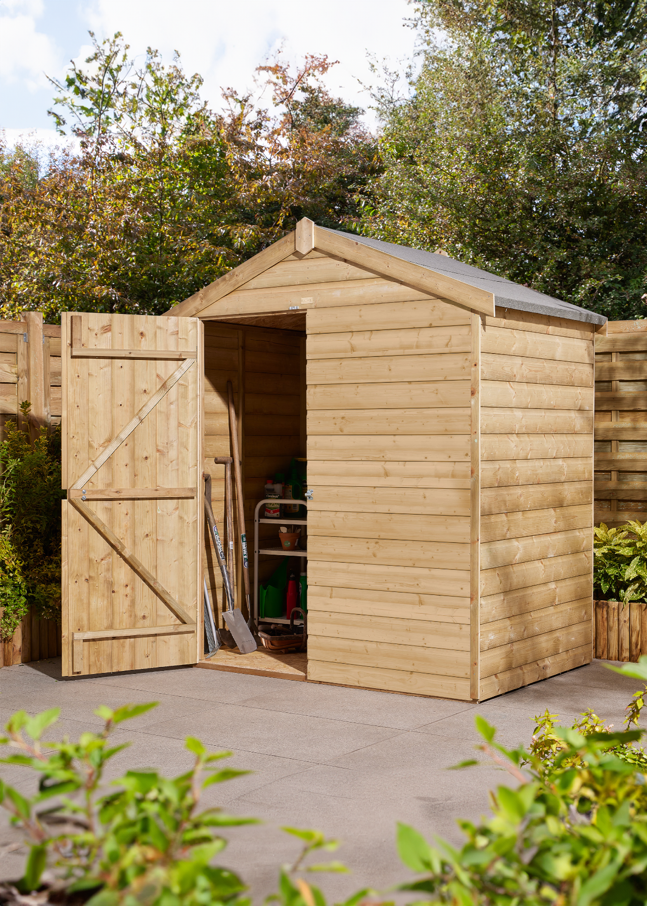 4x6 Shiplap Apex Shed With Single Door