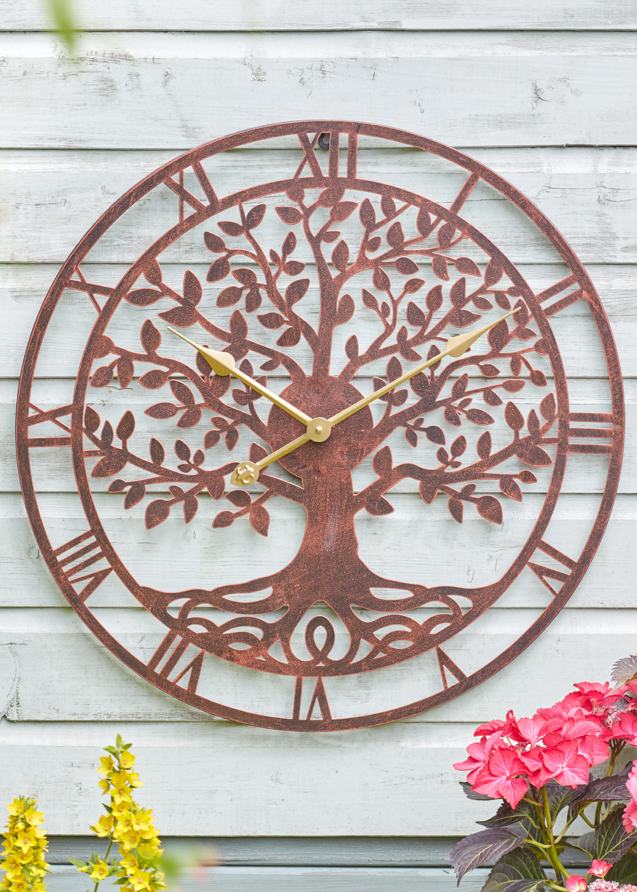 Tree Of Life Garden Clock Bronze 24" Large
