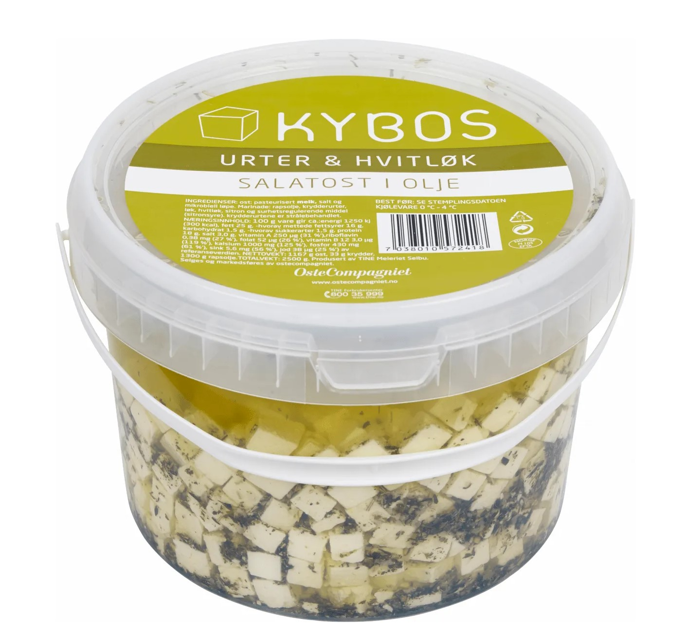 KYBOS FETA CHEESE, GARLIC/HERBS   2,5KG
