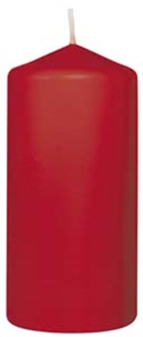 CANDLE RED 13X6 CM 6PK