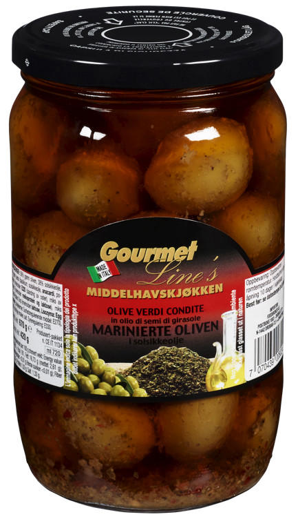 MARINERTE OLIVEN 670G GOURMET LINE