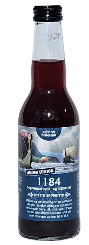 1184 SOGNAMOST EPLE & BLÅBÆR    24X33CL
