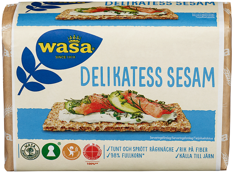 WASA KNEKKEBRØD DELIKATESS SESAM 285G