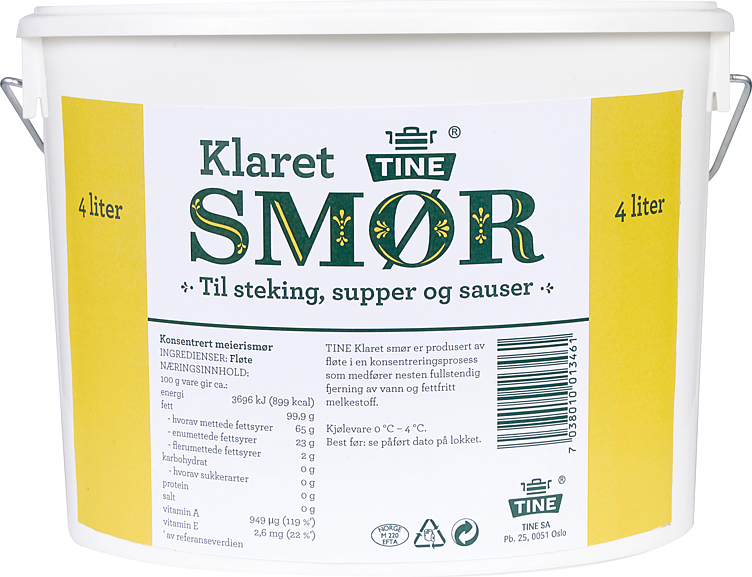 KLARET SMØR 4L TINE