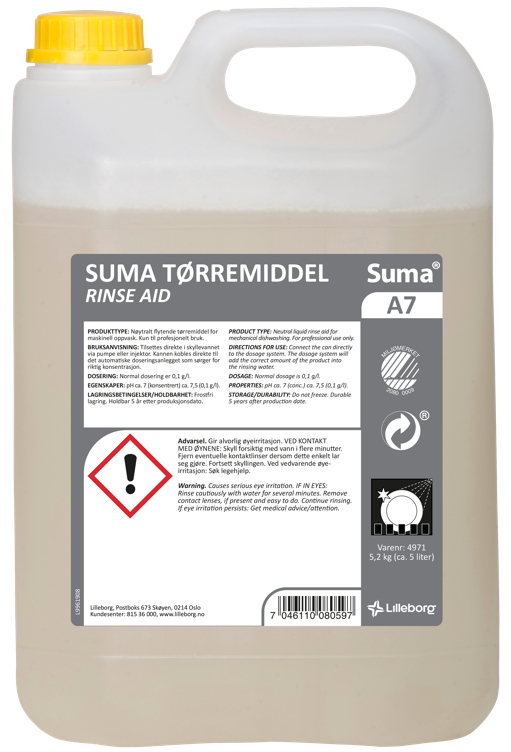 SUMA RINSE AID A7           5KG